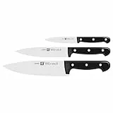 ZWILLING Twin Chef Messer-Set 3-teilig, Rostfreier Spezialstahl, Schwarz, Made in Germany