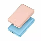 Miady Power Bank Klein 5000mAh [2 Stück] 2,4A Schnelles Aufladen Externer Akku Power Bank Klein Aber Stark Handy Powerbank für iPhone, iPad, Samsung, Galaxy, Huawei usw.