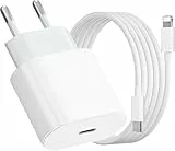 [MFi Certified] USB C Ladegerät, 2er Pack iPhone Ladegerät und 2M*2 iPhone Ladekabel Schnellladekabel USB C Netzteil Lightning Kabel Ladeadapter für iPhone 14/13/12/11 Pro/XS Max/XR/X/8/8 Plus/7