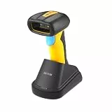 NETUM Industrie QR Barcode Scanner Bluetooth mit Dockingstation, 1D/2D Kabelloser Scanner, 2600mAh Akku, Stoßfest Staubdicht, Freihändig, Kompatibel mit Windows, Mac, Android und iOS (RD-1200)
