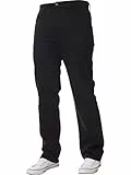 Blue Circle Herren Gerade Leg Einfach schwer Works Jeans Denim Hose alle Hüfte groß Größen erhältlich in 4 Farben - Schwarz, 52W x 32L