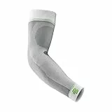 BAUERFEIND, 1 Paar Sport Kompressions-Armbandagen, Unisex, Rechts und links tragbar, Für Ball- und Ausdauersportarten, Stärkung der Muskulatur, Gr. XL lang, Weiß, 29355011000034