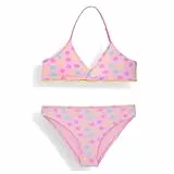 Gifts Treat Mädchen Badeanzug Bikini Sommer Schwimmen Sport Bademode Mädchen Hawaii Badeanzug UV-Schutz, Rosa Punkte, 8Jahre