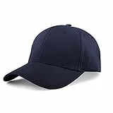 KELOYI Kappe Damen Sommer Baseball Cap Herren S-M Baumwolle Navyblau Baseballkappe Basecap Sonnenhut Einfarbig Atmungsaktiv Outdoor