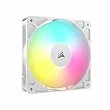 CORSAIR RS120 ARGB 120mm PWM-Lüfter – Daisy-Chain-Verbindung – Geräuscharm – Magnetisches Dome-Lager – Einzelpackung – Weiß