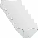 INNERSY Slip Damen Baumwolle Mädchen Unterwäsche Sommer Weiß Hipsters 6er Pack (M/40 EU, 6 Cremeweiß)