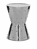 SAFAVIEH Decorative Stool Metal Stool, in Silver, 35 X 35 X 50