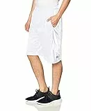 Southpole Herren Basketball Taschen, Schrittlänge 30,5 cm, Schnell Trocknend, Atmungsaktiv Shorts, Weiß/Weiß, XL