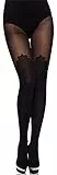 Merry Style Damen Strumpfhose mit Muster Overknee Optik MS 389 60 DEN (Schwarz, L (40-44))