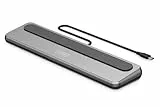 DIGITUS USB-C Docking Station – 12-Ports – 2X HDMI, 1x DP UHD 8k 30Hz – 2X USB-A 3.2 Gen2, 1x Typ-C 3.2 Gen2, 1x Typ-A 3.2 Gen1 – RJ45 – Kartenleser – 3,5mm Audio – Grau