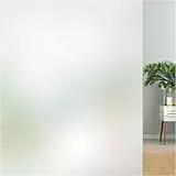 Lifetree Fensterfolie Blickdicht: Milchglasfolie Selbstklebend Fenster Sichtschutzfolie Blickdicht Anti-UV Statische Privatsphäre Haftend Glasfolie ohne Kleber Matt für Zuhause Büro 60 x 200cm