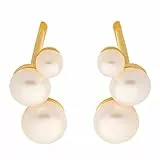 Pernille Corydon Ohrstecker Damen Gold Treasure Earsticks/Ohrstecker Gold mit 3 kleinen Süsswasserperlen - 11mm - E432g
