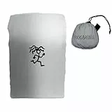 FUCHS & REBELL® Reflektierender + Wasserdichter Regenschutz für Rucksäcke, Schulranzen, Backpack, Schulrucksack - faltbar mit integriertem Aufbewahrungsbeutel (Grau - vollständig reflektierend)