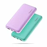 2 Stück Miady Power Bank 10000mAh, Powerbank USB C (Input&Output) für iPhone 14 13 12 Pro Max, iPad, Galaxy usw.