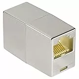 Hama CAT5e-Netzwerkadapter, 2x Modular 8p8c (RJ45)-Kupplung, Silber