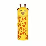 LEGAMI - 2-in-1 Weiche Silikontasche - Kawaii, Giraffe Schultasche, Tischstifthalter, Reißverschluss, Silikon, Stiftetasche Buntstifte Marker, H 18,5 cm