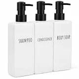 Segbeauty Seifenspender Küche, 3 Stück 500ml Seifenspender Weiß, Spülmittelspender Küche, Plastik, mit Bedruckten Etiketten
