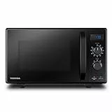 Toshiba Mikrowelle 900 W, 23 l, MW2-AG23P (BK) mit Grillfunktion 1050 W, 8 automatische Menüs, ECO-Funktion, Drehteller mit Positionsspeicher, Schwarz