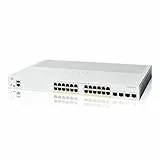 Cisco Catalyst 1200-24P-4G-Smart-Switch, 24-Port-GE, PoE, 4 x 1-GE-SFP, eingeschränkter Lebenszeitschutz (C1200-24P-4G)