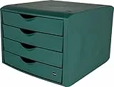 helit H6429552 - Schubladenbox „the green chameleon“, aus Recycling-Kunststoff Blauer Engel zertifiziert, grün, 1 Stück
