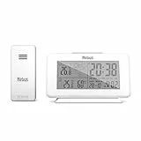 Mebus Funk-Wetterstation, Innen- und Außenthermometer, Farbe: Weiß, Modell: 40690, klein