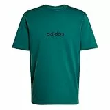 adidas Herren Essentials Linear Single Jersey Shirt, Collegiate Green/Black, L