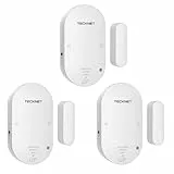 TECKNET Türalarm, Fensteralarm Einbruchschutz, Kabelloser Bidirektionaler Fenstersensor, 2-in-1 Alarm und Türklingel, 3-stufige Lautstärke, Türsensor für Haus, Geschäft, Büro und Wohnung (3 PCS)