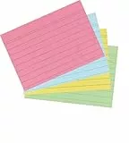Herlitz Karteikarten DIN A7 liniert bunt sortiert 200 Stück (200 Karten, sortiert)