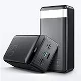PDBEST PowerBank 50,000 mAh Large Capacity, PD 22.5 W QC 4.0 Fast Charging External Battery USB-C 4 Outputs and 3 Inputs with LED Display Compatible Flashlight with iPhone Android etc