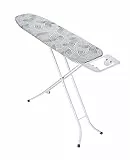 WENKO Bügeltisch Base, solides Einstiegsbügelbrett, dampfbügelgeeignet, höhenverstellbar 73-90 cm, Rundrohr Ø 20 mm aus pulverbeschichtetem Metall, Bügelfläche 110 x 30 cm, 5 mm Polsterung