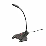 Trust Gaming GXT 239 Nepa Gaming Mikrofon für PC (Standmikrofon mit 3.5mm Klinke für Skype, Streaming, Twitch) schwarz