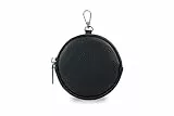 stylx Fashion You Want Damen Münzbörse aus echtes Leder, kleine Geldbörse mit Reißverschluss, Mini Portemonnaie Coin Pocket für Frauen Mädchen Kinder (schwarz)