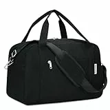 Narwey Ryanair Handgepäck 40x30x20, Klein Sporttasche Faltbare Reisetasche Handgepäck Tasche Flugzeug für Damen, Travel Bag Weekender Herren 20L (Schwarz)