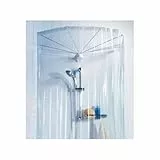 Spirella colección Cortina baño (sin Brazos) de 200x170 cm, para la estructura Ombrella, Kollektion Duschvorhang ohne Arme, 200 x 170 cm, transparent, White, 200x170cm