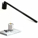 CYXZMYA KerzenlöScher,Kerzen Ausmachen,Candle Snufferkerzen LöSchglocke,Edelstahl FeuerlöScher,KerzenauslöScher,Automatischer KerzenlöScher,KerzenlöScher Teelichter, FüR Die Meisten Kerzen, Schwarz