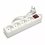 Velamp MULTIP-FR-I-4 Steckdosenleiste, 4 Steckdosen, 10/16 A, mit Schalter, 3G1 mm2