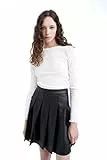 DeFacto Damen Y9870AZ T-Shirt, Off White, M