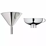 WMF Gourmet Trichter Cromargan Edelstahl 18/10 Spülmaschinengeeignet & Marmeladentrichter 14 cm, Große Öffnung 4 cm, Einfüllhilfe