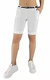 JOPHY & CO Bermuda-Hose für Damen, mit Gürtel und Taschen (Cod. 3009), Weiß, XL
