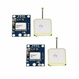 2 Stück GPS Modul,GY-NEO6MV2 NEO-6M GPS-Flugsteuerungsmodul 3V-5V mit superstarker Keramikantenne für Arduino EEPROM APM 2.5