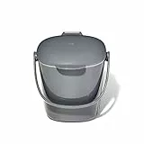 OXO Good Grips Komposteimer grau – geruchsdichter Abfalleimer für die Küche – 2,8 l