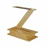 Stradivari Billard Queueständer Zorro im modernen Design | Stabiler, Standfester Ständer für 8 Queues, Kreide, Zubehör | Aus Furnier u. Edelstahl | 70x80x40 cm | Markenqualität