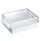 Westmark 20882241 Kühlschrankbutterdose Traditionell, PS, weiß / transparent, 13 x 9 x 4,6 cm