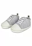 Sterntaler Baby Schuhe Rexi - Baby Sneaker mit elastischen Schnürsenkeln und Rutschfester Sohle - Kleinkind Sommer Schuhe für Jungen, Mittelgrau, Größe 22