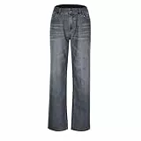 Angxiwan Jeanshose Damen Stretch Boyfriend Stil Denim Straight Leg Hosen Stilvolle Hüftjeans Skinny Fit Momjeans Große Größen Trachtenjeans
