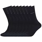 Camano 8 Paar Socken Unisex 3642 CA-SOFT Cotton ohne Gummidruck Damen und Herren Strümpfe, Farbe Navy, Größe 43-46