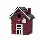 Seaside No.64 - Vogelhaus/Nistkasten für kleine Singvögel wie Meisen, Sperling und Fink - Indoor als Dekoration & Outdoor als Nistplatz in vielen verschiedenen Farbkombis (Bordeaux)
