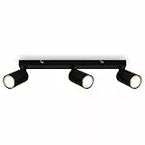 BRILONER - Deckenlampe schwenkbar, GU10 Fassung, max. 9 W, Deckenleuchte, Lampe, Wohnzimmerlampe, Schlafzimmerlampe, Küchenlampe, Deckenstrahler, Deckenbeleuchtung, Flurlampe, 44 cm, Schwarz