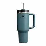 STANLEY 1913 Quencher H2.0 Flowstate Trinkflasche Mit Strohhalm 1.2L - Thermobecher Kühlt 11 Stunden - 48 Stunden Eisgekühlt - Spülmaschinenfest - Thermosflasche BPA Frei - Trinkbecher - Blue Spruce