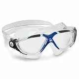 AQUASPHERE | Vista | Schwimmbrille für Damen und Herren mit UV-Schutz und Silikondichtung, beschlagfreien und auslaufsicheren Gläsern, Blau und Transparent - Transparente Gläser